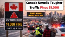 New Canadian Traffic Rules Introduced — $1,000 Fines Apply From 6 January 2026